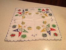 Vintage Ladies Handkerchief Hankies Hanky O.E. S. Order Of The Eastern Star Nice