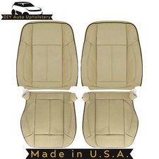 Cubiertas de repuesto delanteras de cuero genuino para Hummer H3 2006-2010 cachemir claro