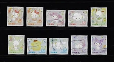 Japan 2024 Hello Kitty San Rio Characters 110Y Complete Used Set Sc# 4774 a-j
