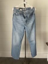 NEW Levi  s Ribcage Straight Ankle Jeans  In the Middle  Wash  Women  s 29 x 27