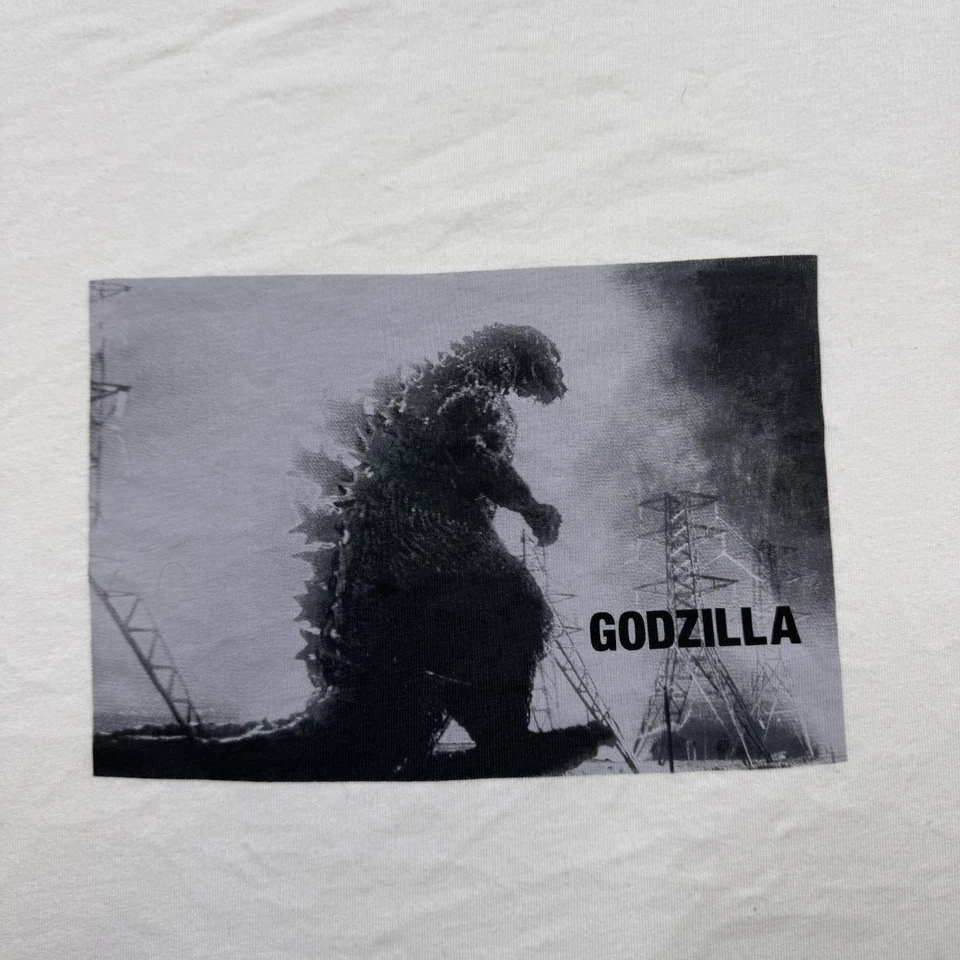Godzilla Uniqlo Graphic T Shirt Men's Size M White Pocket Short Sleeve Movie Tee - Image 3 of 4
