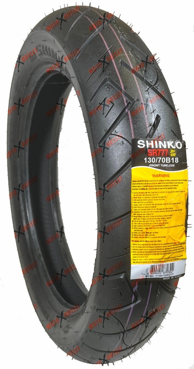 Shinko 777 130/70B18 180/55B18 Tire Set Front Rear Motorcycle