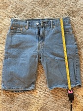 Levis 505 Vtg jean shorts men s 34 blue Y2K Regular Fit inseam 8.5 inches cotton