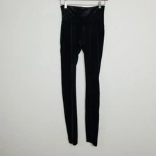 Spanx Womens Velvet Leggings Size S Black 2070 Skinny Shaping Pull On Slimming