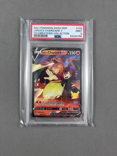 Lance's Charizard V Pokemon Swsh Black Star Promo SWSH133 PSA 9