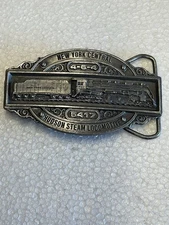 1985 New York Central Hudson Steam Locomotive belt buckle Bergamot Brass Works