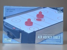 20-inch wooden tabletop air hockey table designed for two players