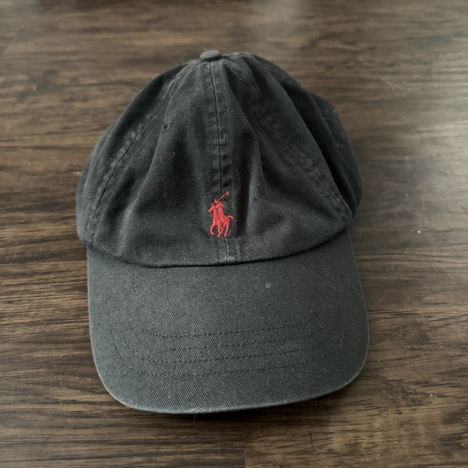 Polo Ralph Lauren Cappello Berretto Regolabile Beige Strap Back Ricamato Blu Pony OSFM