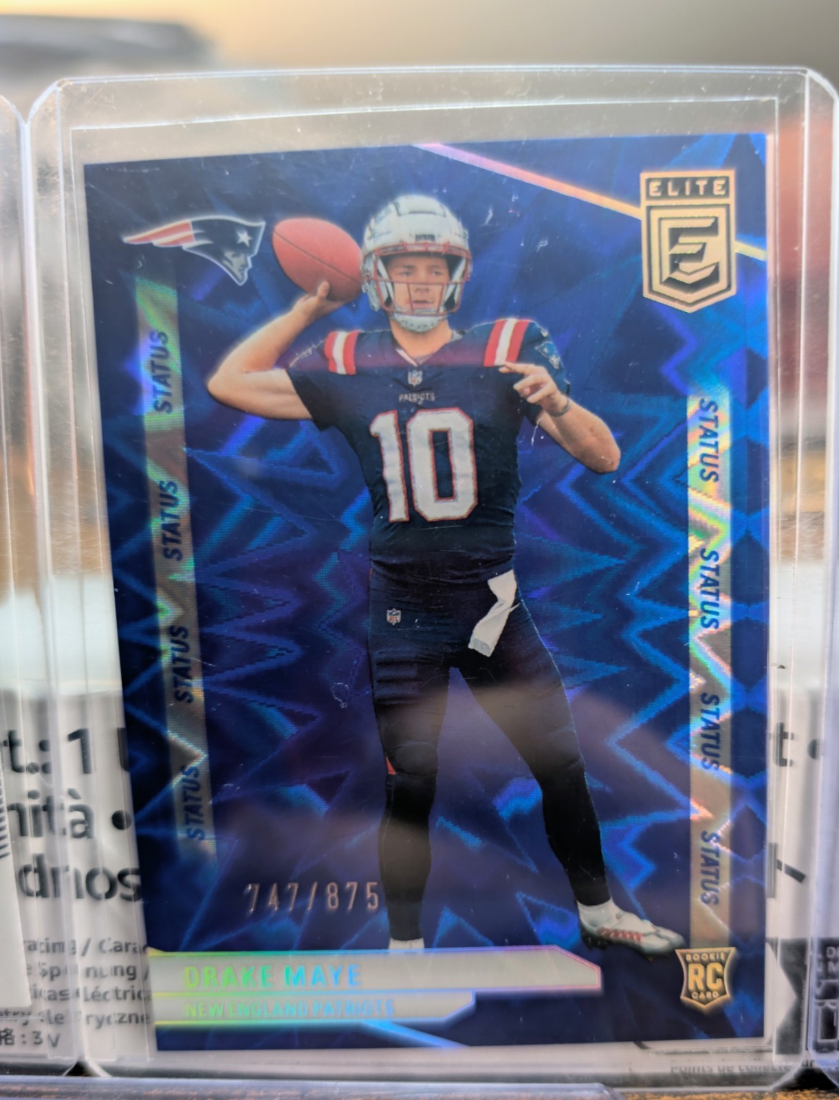 Drake Maye 2024 Panini Donruss Elite Status Rookie /875 Patriots RC SP