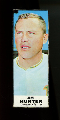 1968 Bazooka Baseball Jim Catfish Hunter Athletics VG (MK)
