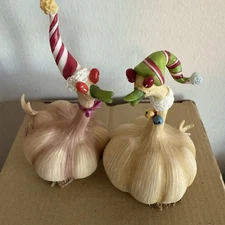 Enesco Home Grown Xmas Garlic Geese 4011165 With Box 2008 Christmas 