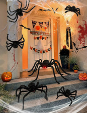Halloween Plush Spider Set, 6 Pack Scary Fake Spiders in Different Sizes for Ind
