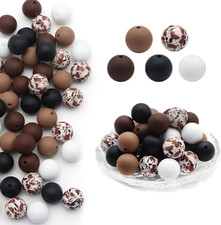 Silicone Beads 15mm Bulk Round for Keychain Pens Lanyards Bracelet Making DIY Cr