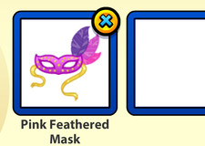 Webkinz Classic Online Pink Feathered Mask Clothing Clothes VIRTUAL Item