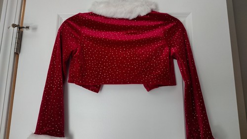 NWT Girls 8 BONNIE JEAN Sparkling Red Santa Christmas Dress & Shrug Jacket - Picture 13 of 13