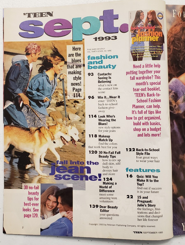 Teen Magazine September 1993 Back to School 90s Fashion~ Hair/Makeup - Picture 4 of 8