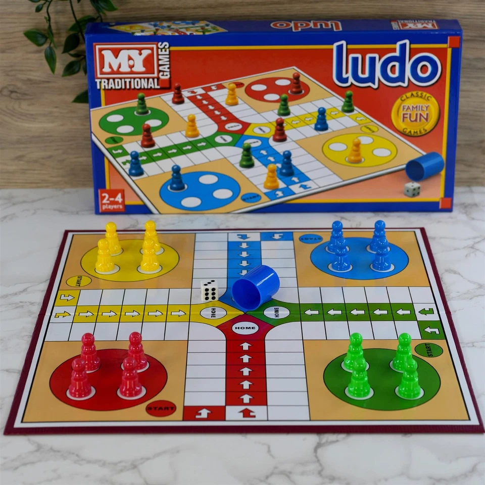 Classic Ludo Game Play Set Family Kids Fun Traditional Board Games - Image 4 of 4
