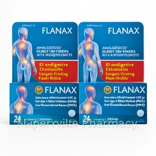 2 Pack Flanax Pain & Fever Relief Tablets 24 Each (2x 24 Total) Fast Shipping