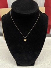KIDDIE KRAFT 1/20 12K GF Heart Necklace W/Faux Pearl 14  