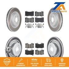 Coat Brake Rotor Semi-Metallic Pad Front Rear Kit For 2009-2013 INFINITI G37 RWD