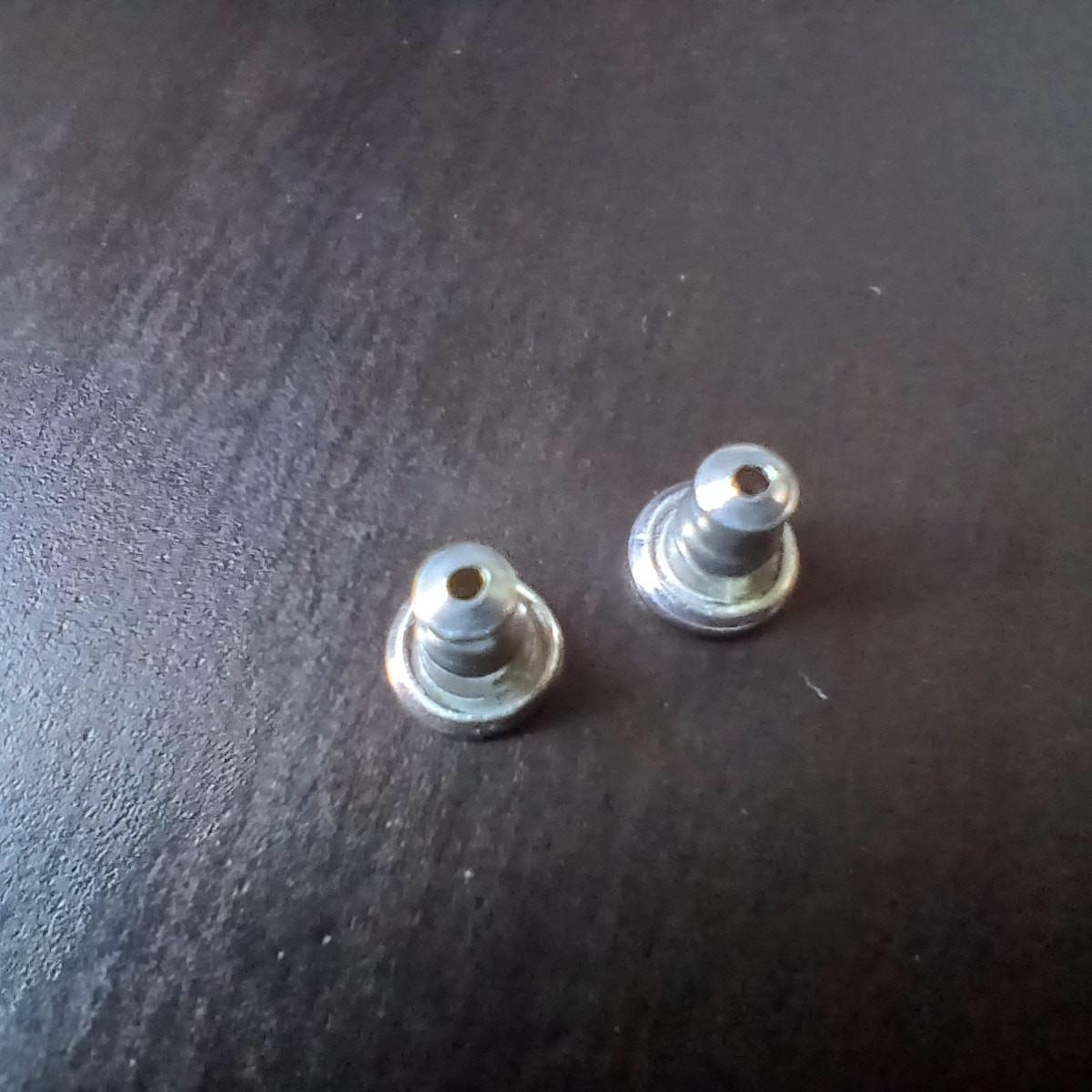 Tiny Silver Star Aqua Blue Gem Stud Earrings 1/8 … - image 6