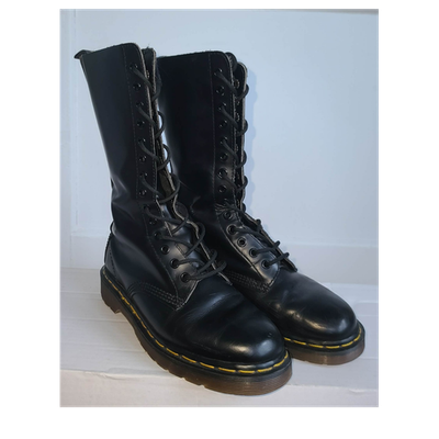 Dr Martens 1914 Tall Boots Black Leather 14 Eye Womens 7  display picture 3