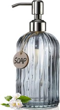 JASAI 18 Oz Vertical Stripes Kitchen Soap Dispenser with 304 Rust Proof Stainles