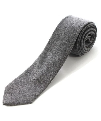 JEMYGINS 2.4" Cotton Necktie Gray Mens Cashmere Wool Skinny general, Gray-1 - product listing photo