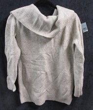 Ann Taylor Factory PETITE Light Gray Cowl Neck Soft Sweater Size Med Petite NWT