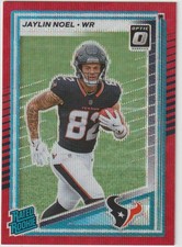 2025 DONRUSS FOOTBALL JAYLIN NOEL WR TEXANS ROOKIE #324 OPTIC RED WAVE PRIZM SP