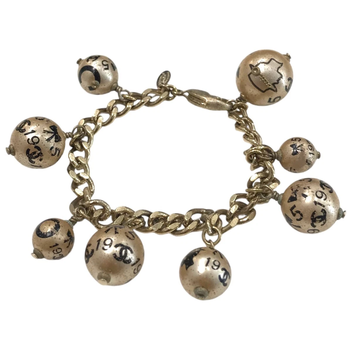 Bracciale Chanel Perle Colore Oro Usato4