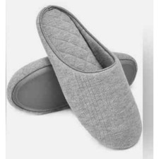 Brand New Charter Club Women's Size XL 11-12 Gray Memory Foam Slippers