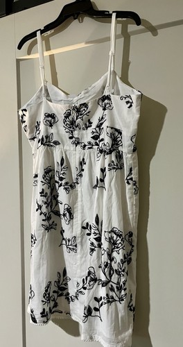 Vestido J Crew forrado blanco y negro verano para mujer (al por menor $180) - Imagen 6 de 8