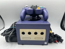 Nintendo GameCube Indigo Console with OEM Controller and Cords Works