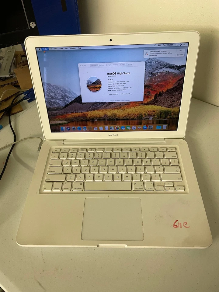 Apple MacBook Unibody A1342 13.3" 2GB RAM 250GB HDD Intel 2.4GHz #611C - Image 4 of 4