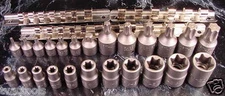 26pc Male and Female TORX / STAR BIT SOCKET SET TOOL w/ Holders torque bit CRV