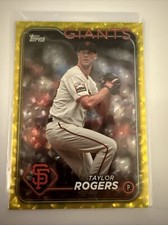 2024 Topps Taylor Rogers #176 Yellow Crackle 47/50 San Francisco Giants