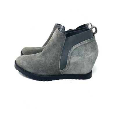 Naturalizer Gray Suede Darna Hidden Wedge Boots Women's Size