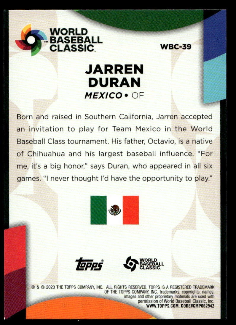2023 Topps # 242 Future Stars Jarren Duran Boston Red Sox (Baseball Card) NM/MT Red Sox : Collectibles & Fine Art