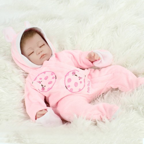 Realistic Reborn Dolls Vinyl Silicone Newborn Sleeping Baby Doll Handmade Gifts - Picture 6 of 8