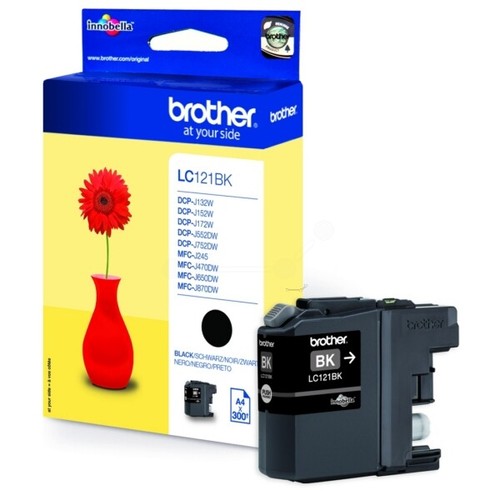 Brother LC-121BK Tintenpatrone schwarz, 300 Seiten ISO IEC 24711, Inhalt 7,1 - Bild 1 von 2