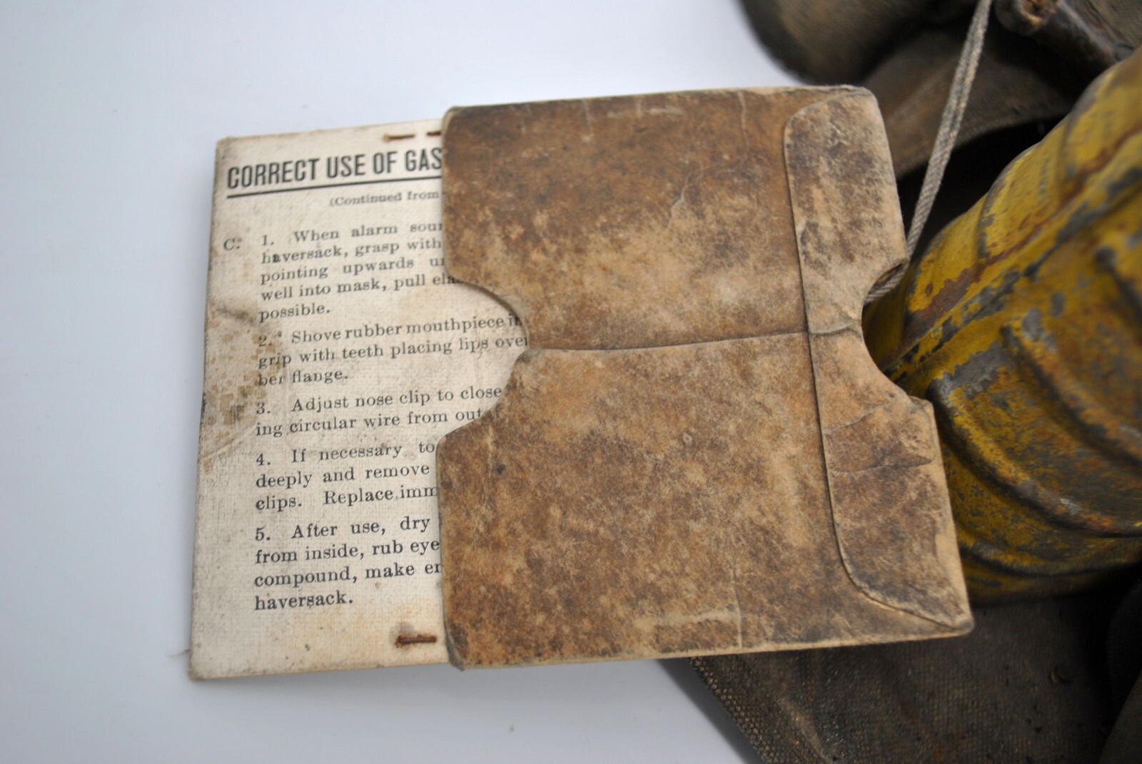 Respirator, Anti-Gas, M1917 SBR and Haversack: US Army - good condition