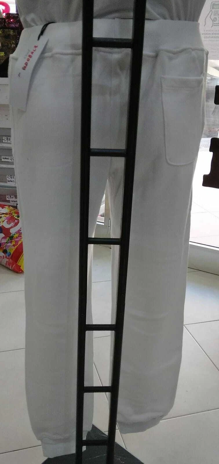 BALDININI SWEATPANTS men man white with black logo size L BLD08ALZ - product detail image 3