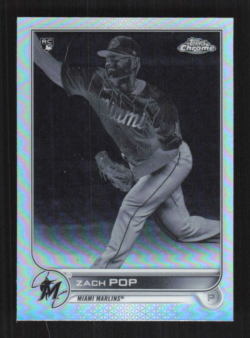 Zach Pop 2022 Topps Chrome Negative Refractor Miami Marlins #41