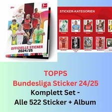 Topps Bundesliga Stickers 24/25 2024/2025 Complete Set - All 522 Stickers + Album