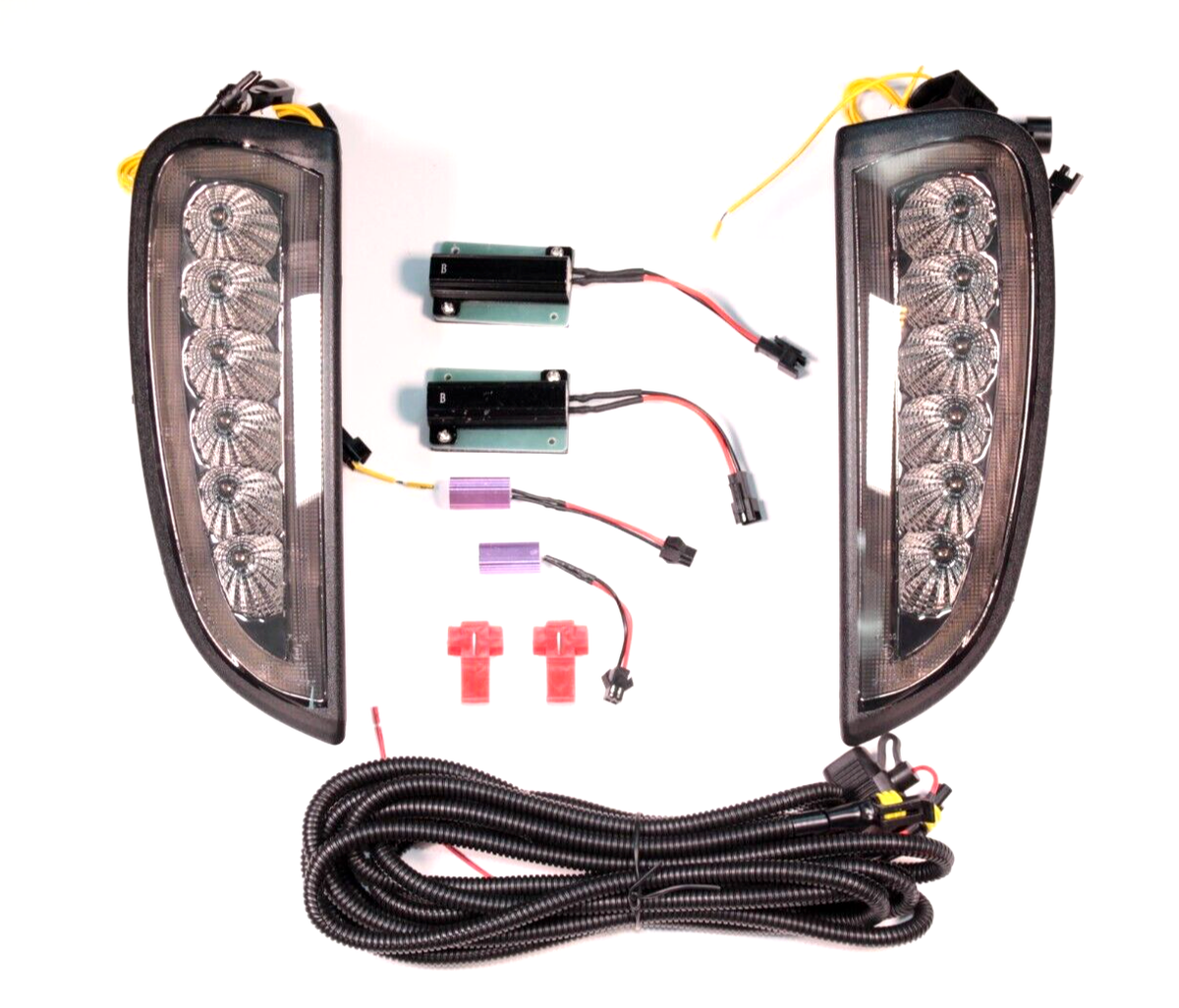PORSCHE 957 CAYENNE 2006 - 2010 LED DRL AND TURN LIGHTS SMOKE LAMP