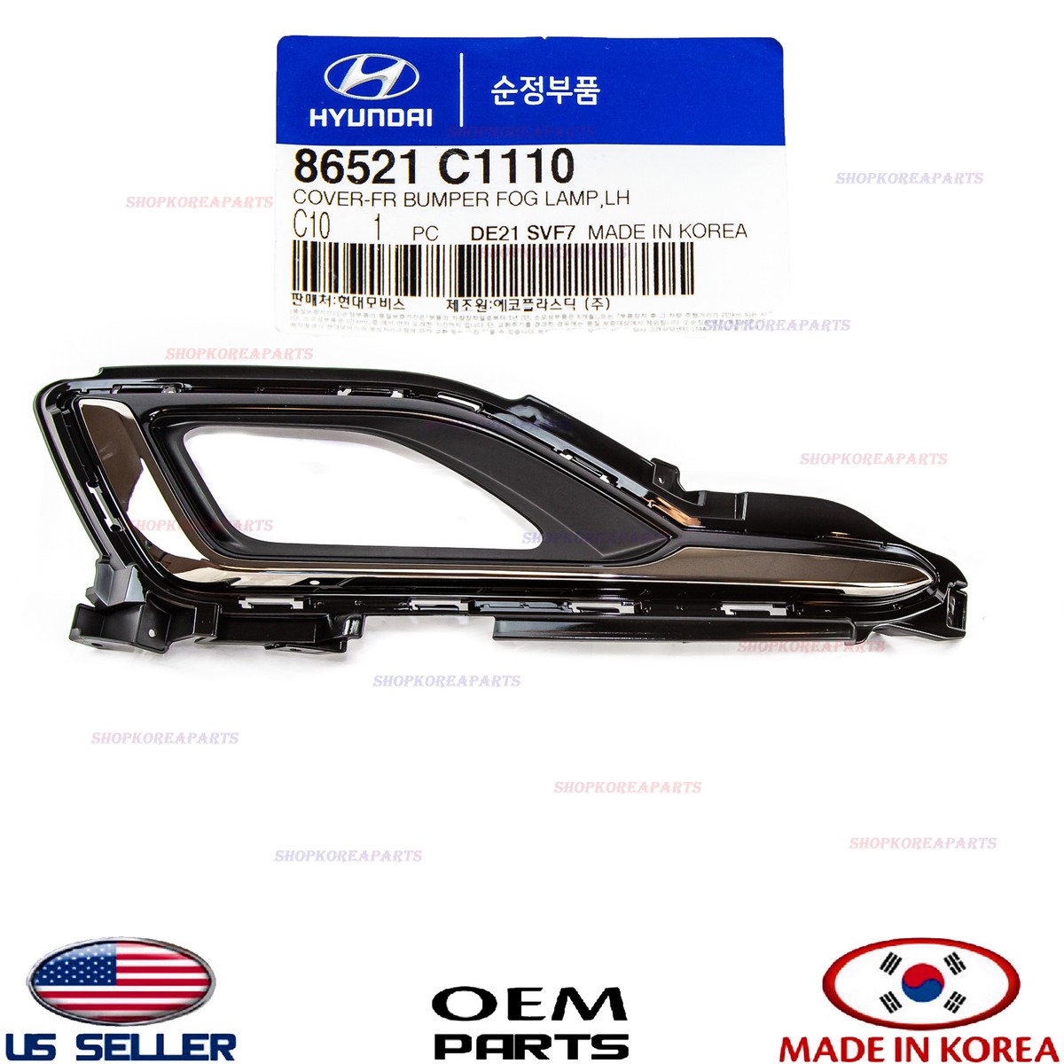 FRONT FOG LIGHT COVER LEFT BEZEL TRIM FRAME GENUINE! SONATA