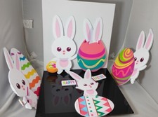 Easter Yard Decorations Easter Egg Hunt Easter Props Bunny Egg Yard Signs