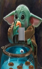 Light Switch Plate Cover covered image of BABY YODA GROGU STARS WARS MANDALORIAN