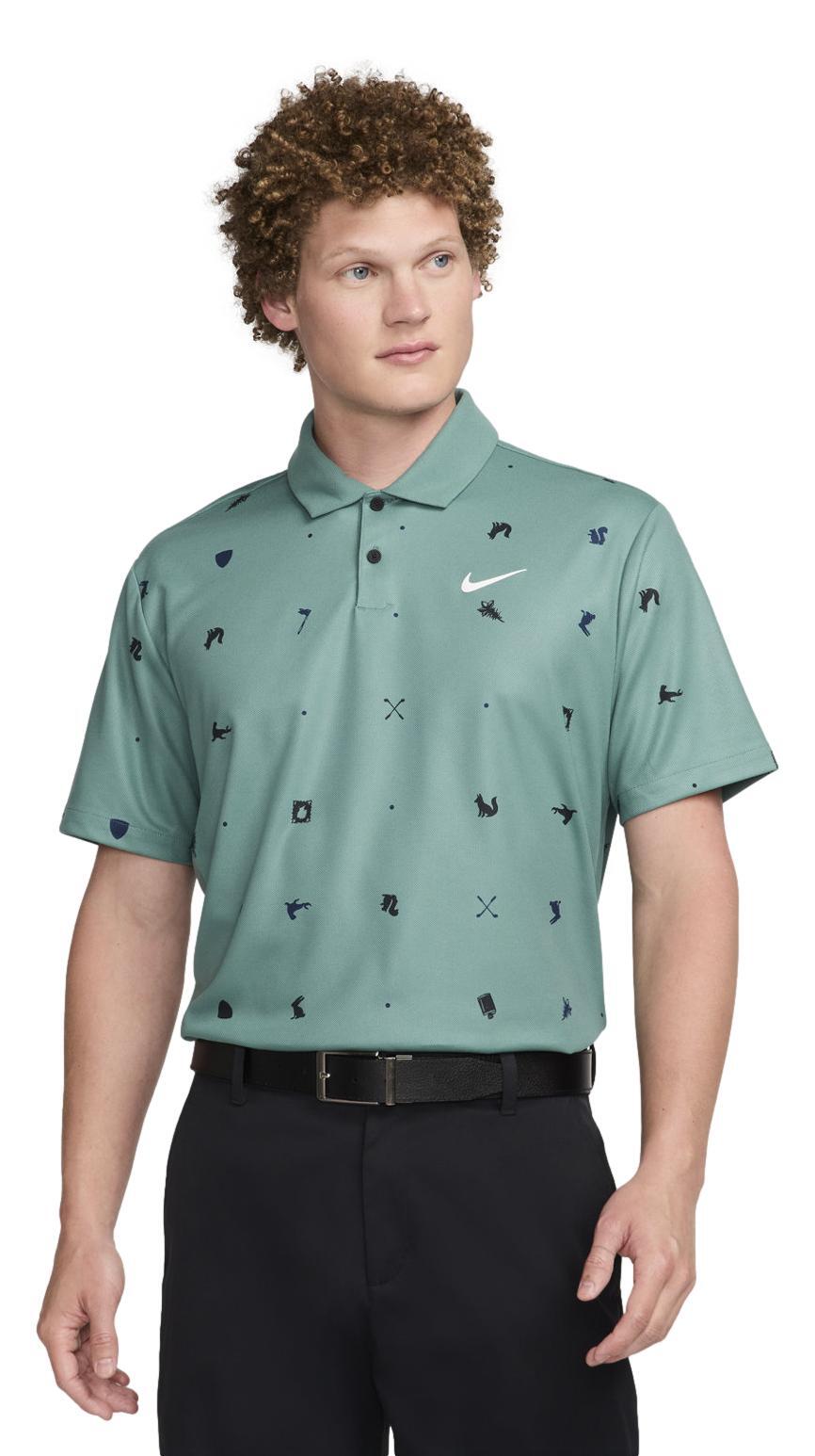 Мужское поло для гольфа Nike с коротким рукавом и принтом Dri-Fit Tour Icon FQ0426-361 11990₽